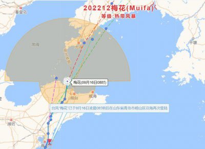 ​台风梅花大连登陆时间（本世纪首个登陆东北台风）