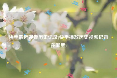 ​快手最近观看历史记录(快手播放历史视频记录在哪里)