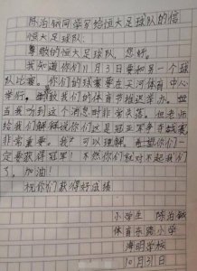 ​广州小学生致信恒大：你们一定要夺冠，不然对不起我们！